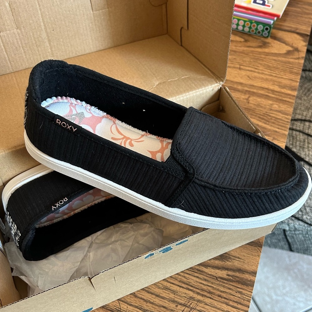 Roxy Black Slip-On Sneakers